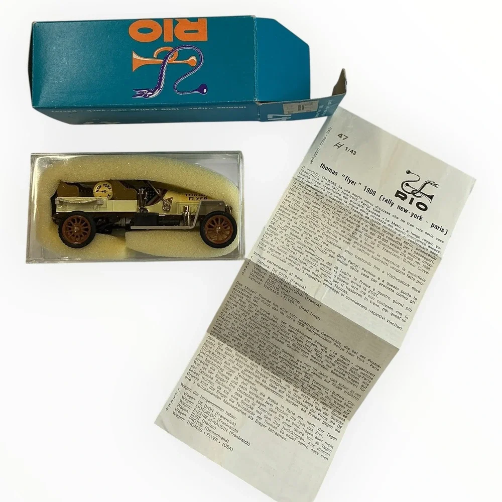 RIO Thomas‎ Flyer 1908 New York to Paris Rallye Diecast Car Model 47 Italy 1:43